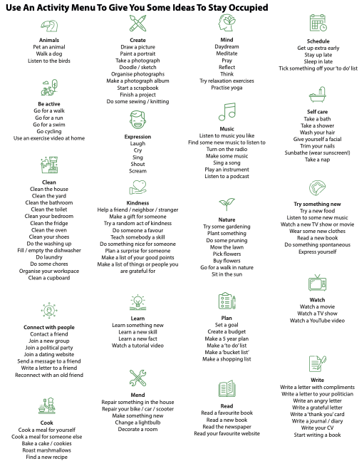 Activity Menu